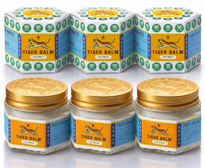 مرهم تايجر بالم الأبيض 10 جم عبوة 6 قطع – تخفيف سريع للصداع وآلام العضلات - Image 1